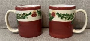 Gail Pittman / Southern Living "Christmas Memories" Set of 2 Mugs ~ Mint Cond.